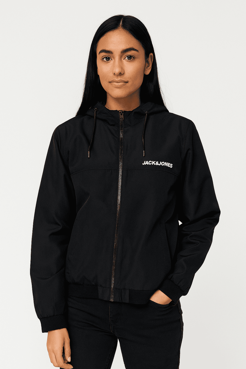 JACK & JONES – przejściowa kurtka damska z kapturem M — wizualizacja AI