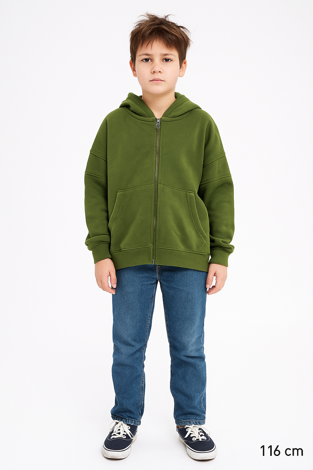 RESERVED – Bluza dziecięca z kapturem 116 cm (5–6 lat) — wizualizacja AI